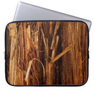 Capa Para Notebook Cedar Textura de Latido de Madeira