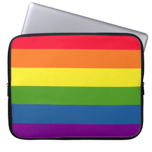 Capa Para Notebook Celebração Colorida de Stripes Arco-Íris