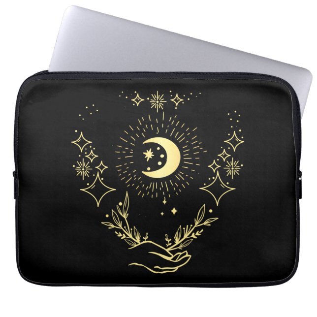 Capa Para Notebook Celestial art Moon and Stars (Frente)