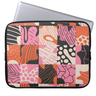Capa Para Notebook Células de rabisco: Design de padrão geométrico.