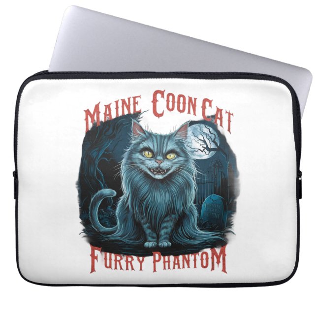 Capa Para Notebook Cemitério lunático Sussurros: Design Furry Ghost (Frente)