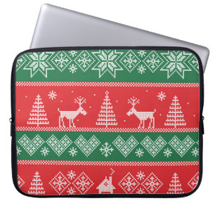 Capa Para Notebook Cena de inverno: padrão uniforme de colheita