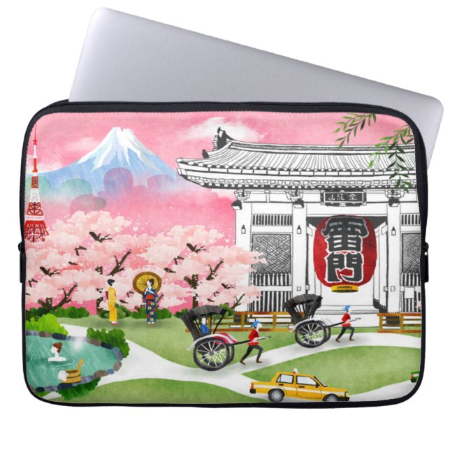 Capa Para Notebook Cena de Japão (Frente)
