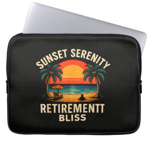 Capa Para Notebook Cena de Praia de Retiro Serenidade do Pôr do Sol T