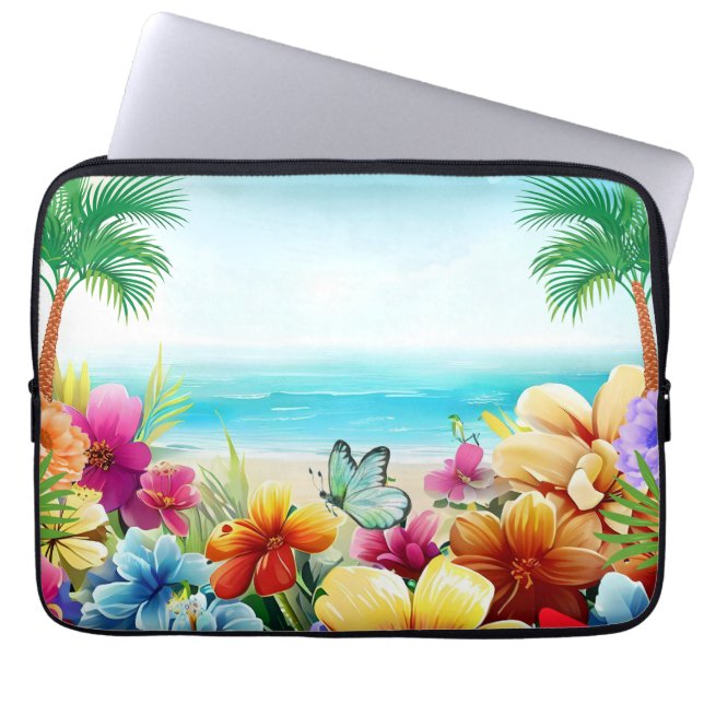 Capa Para Notebook Cena de Verão Divertida 2 (Frente)