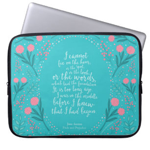 Capa Para Notebook Cerceta & orgulho floral e preconceito de Jane
