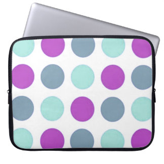 Capa Para Notebook Cerceta violeta Polkadot das mariquinhas Sassy