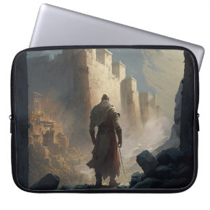 Capa Para Notebook Cerco de cidade de montanha