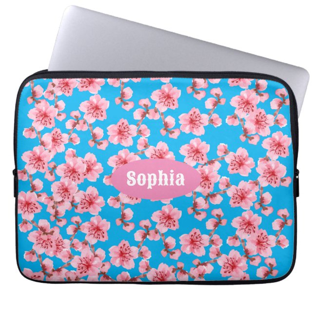 Capa Para Notebook cereja floresce Serenidade (Frente)