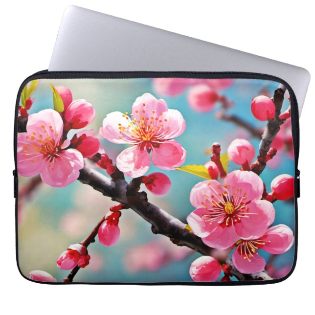 Capa Para Notebook Cerejeiras em Flor na Primavera (Frente)