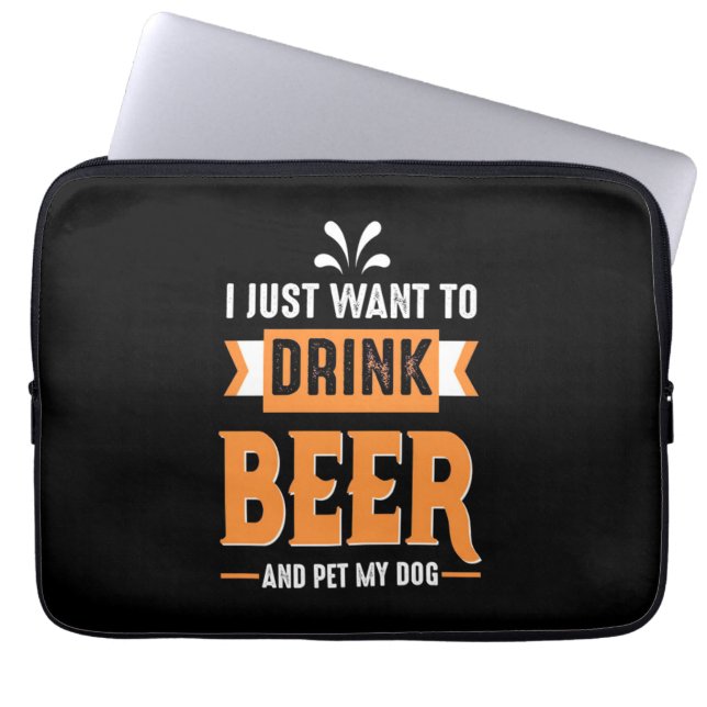 Capa Para Notebook Cerveja Beer Beer e Cachorro (Frente)