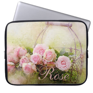 Capa Para Notebook Cesta do rosa do rosa