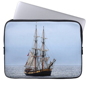 Capa Para Notebook Céu Azul de Barcos de Pesca Náuticos