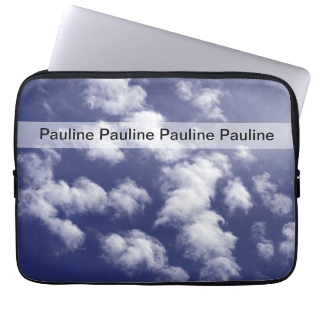 Capa Para Notebook Céu da caixa do laptop do monograma (Frente)