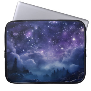 Capa Para Notebook Céu Noturno da Floresta Cósmica