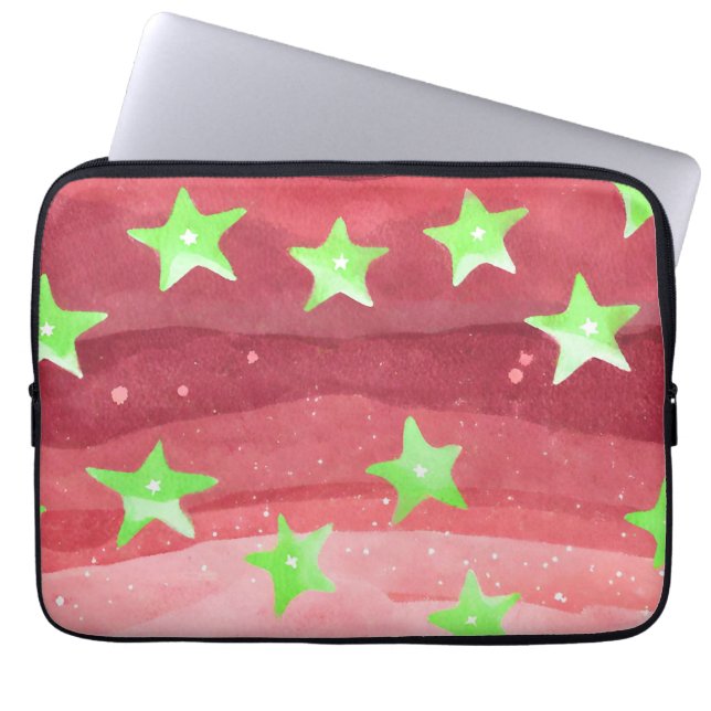 Capa Para Notebook céu vermelho com estrelas (Frente)