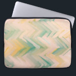 Capa Para Notebook Cevão verde rosa. Linha geométrica abstrato modern<br><div class="desc">Bolsa de laptop verde-abstrato cor-de-rosa.</div>