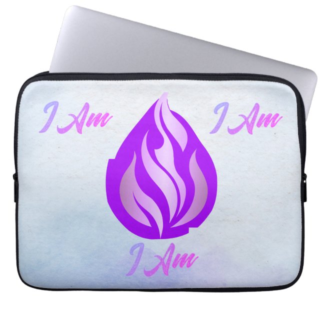 Capa Para Notebook Chama Violeta Sagrada - Eu Sou (Frente)