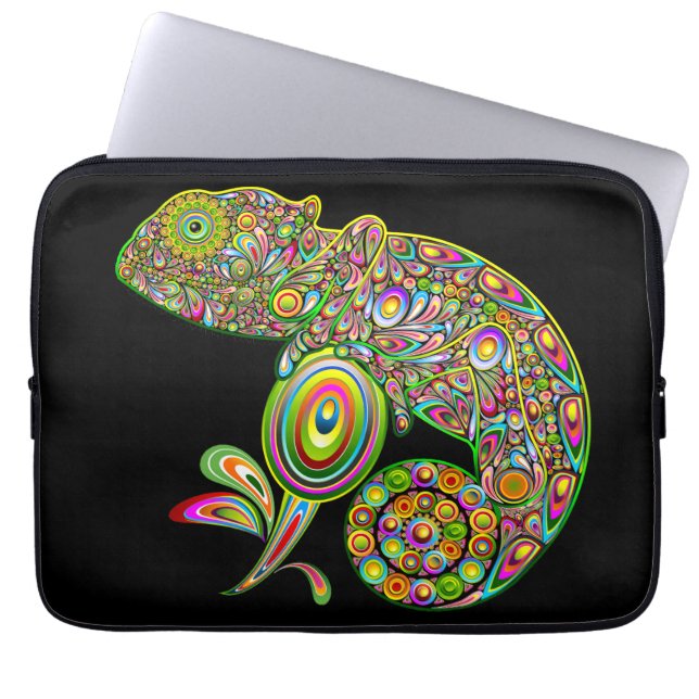 Capa Para Notebook Chameleon Psychedelic Fantasy (Frente)
