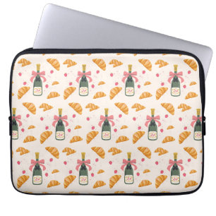 Capa Para Notebook Champagne e Croissants