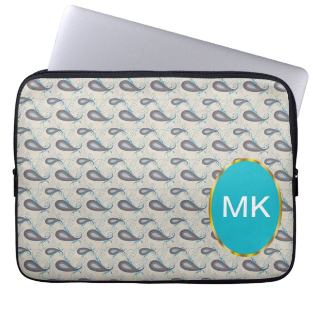 Capa Para Notebook Champagne Paisley Pattern (Frente)