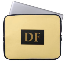 Capa Para Notebook Champanhe Monograma