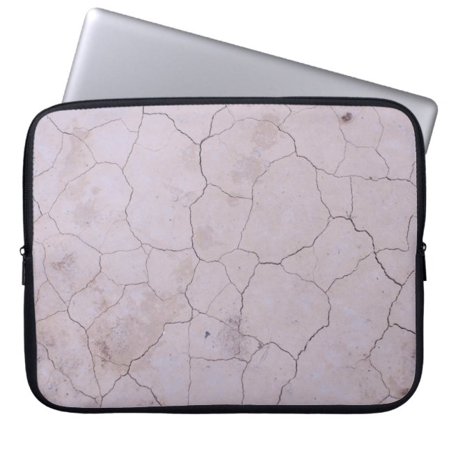 CAPA PARA NOTEBOOK CHÃO DE CONCRETO BRANCO CRACKED (Frente)