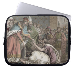 Capa Para Notebook Charlemagne (742-814) recebe os embaixadores para