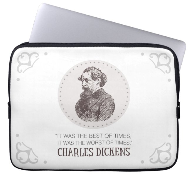 Capa Para Notebook Charles Dickens Portrait e Cote (Frente)
