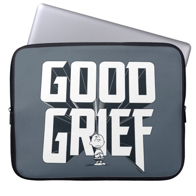 Capa Para Notebook Charlie Brown "Good Grief" Rock Banda Tee Graphic (Frente)