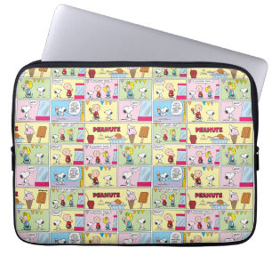 Capa Para Notebook Charlie Brown, Snoopy e Sally   Sorvete