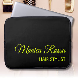 Capa Para Notebook Chartreuse Moderno Simples Profissional e Preto