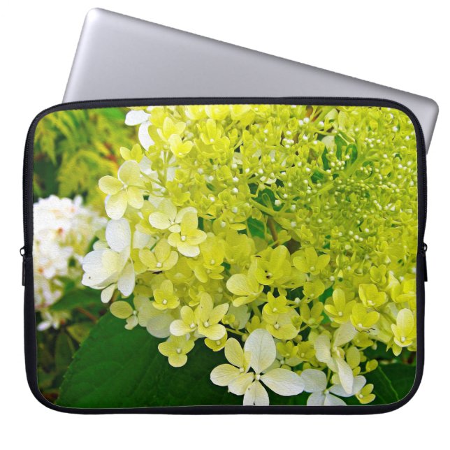 Capa Para Notebook Chartreuse Verde, Limelight Hortênsia, (Frente)
