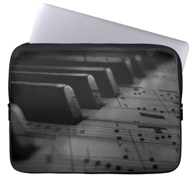 Capa Para Notebook Chaves de Piano de Música (Frente)