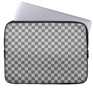 Capa Para Notebook Checkerboard de combinação de cinzas por Shirley T