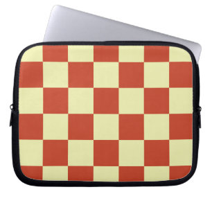 Capa Para Notebook Checkered vermelho e de creme