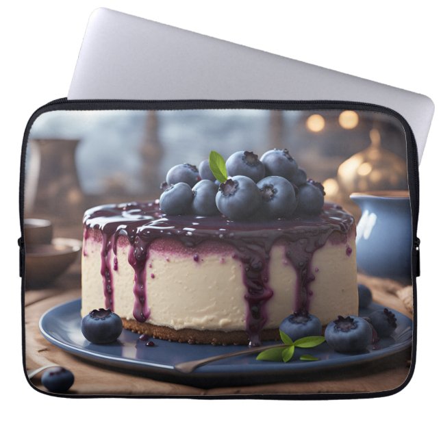 Capa Para Notebook Cheesecake de mirtilo (Frente)