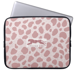 Capa Para Notebook Cheetah Love Pink Glitters simulados