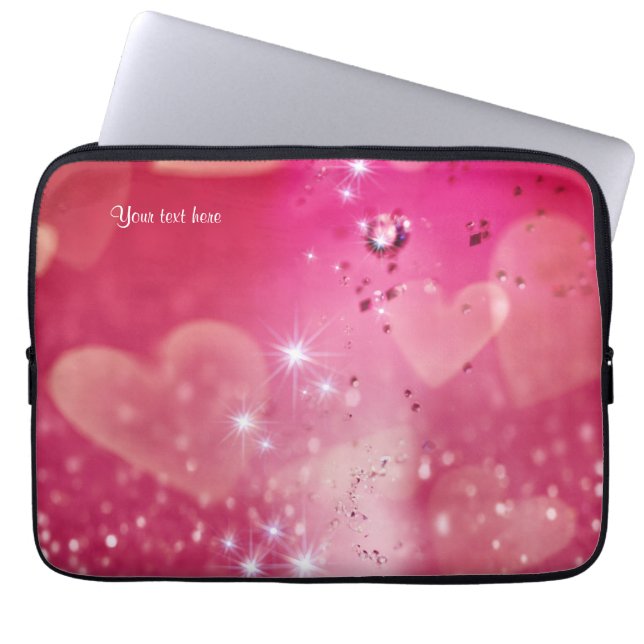 Capa Para Notebook Cherry Heart Sparkle (Frente)