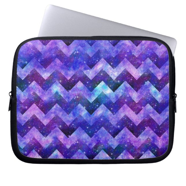 Capa Para Notebook Chevron de Aquarela Purple Starry Galaxy (Frente)