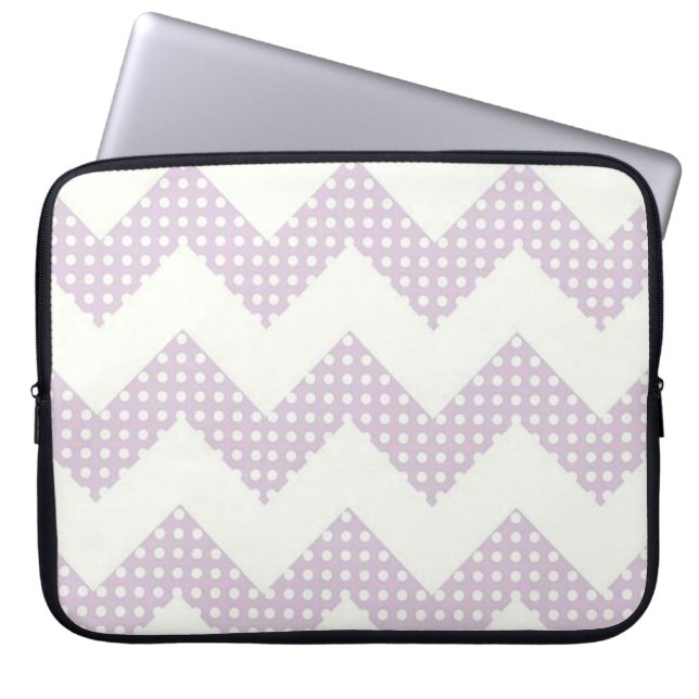 Capa Para Notebook Chevron e Bolinhas (Frente)