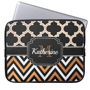 Capa Para Notebook Chevron e Quatrefoil