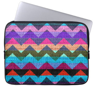 Capa Para Notebook Chevron Zigzag Burlap Jute #8