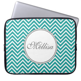 Capa Para Notebook Chevron zigzag elegante, clássico e branco
