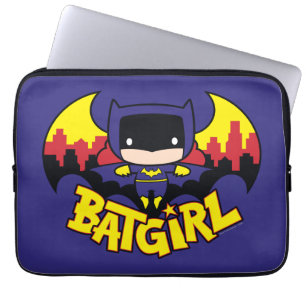 Capa Para Notebook Chibi Batgirl Com Skyline & Logo Gotham
