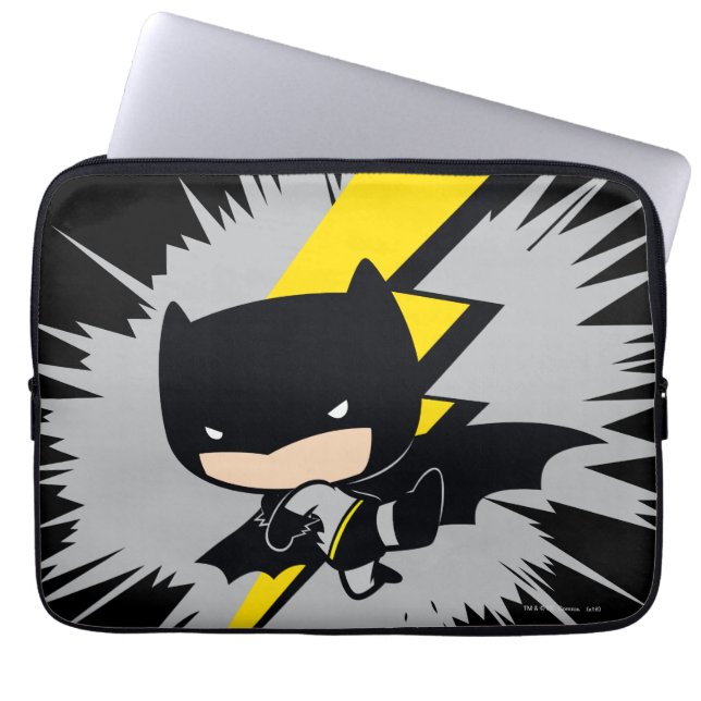 Capa Para Notebook Chibi Batman Lightning Kick (Frente)