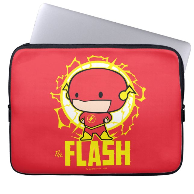 Capa Para Notebook Chibi Flash com eletricidade (Frente)
