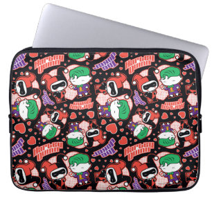 Capa Para Notebook Chibi Joker e Harley Heart Pattern