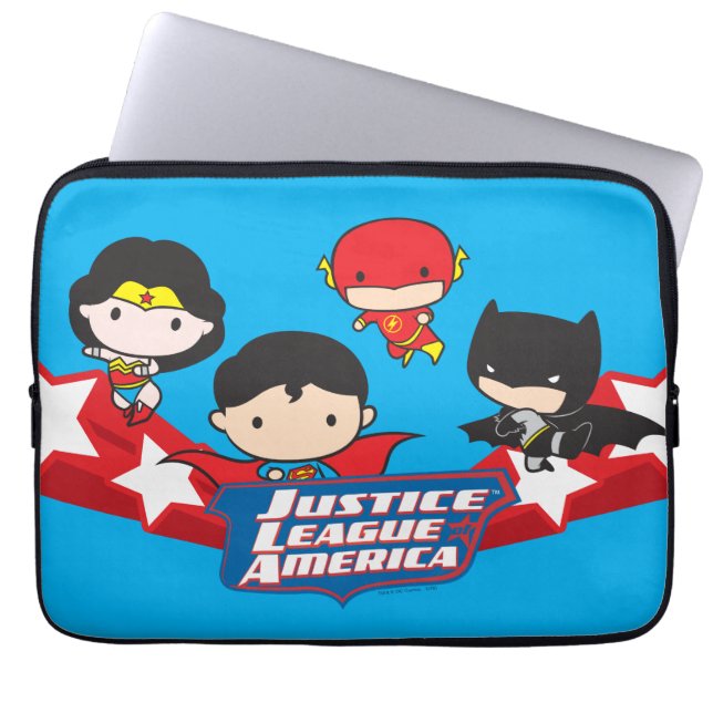 Capa Para Notebook Chibi Justice League of America Stars (Frente)