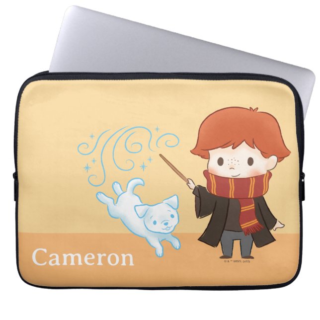 Capa Para Notebook Chibi Ron Weasley Patronus (Frente)